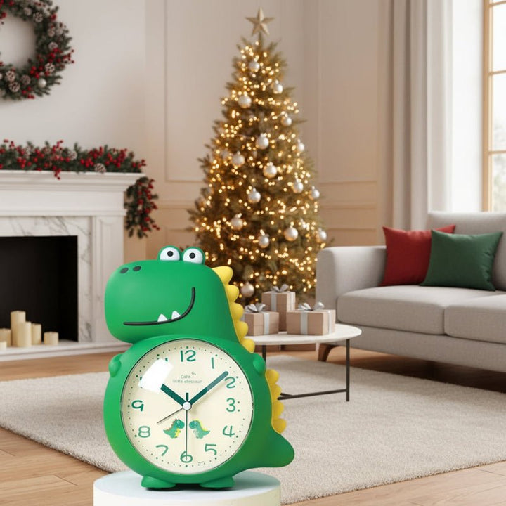 Unisex Dinosaur Vekkerklokke med Vekkelys och Dobbel Alarm