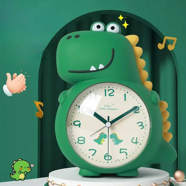 Unisex Dinosaur Vekkerklokke med Vekkelys och Dobbel Alarm