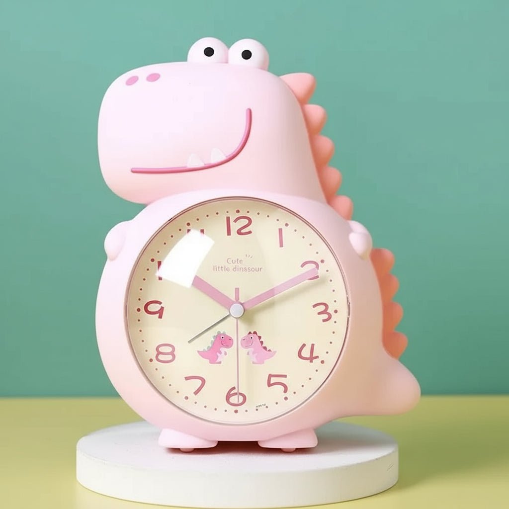 Unisex Dinosaur Vekkerklokke med Vekkelys och Dobbel Alarm