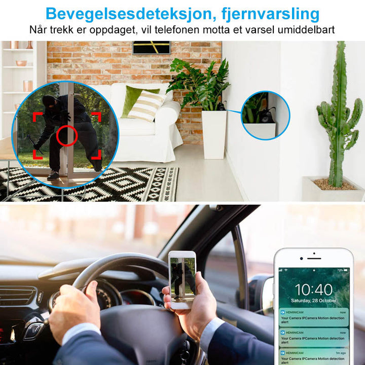 1080p Magnetisk WiFi Mini Kamera - Bred Synsvinkel