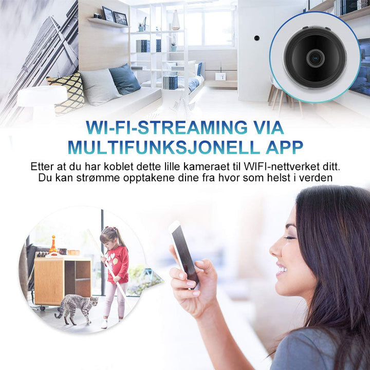 1080p Magnetisk WiFi Mini Kamera - Bred Synsvinkel