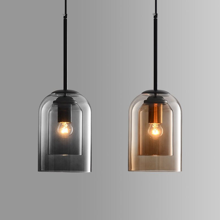 Dobbel Glas Pendellampa – Elegant Belysning för Hemmet