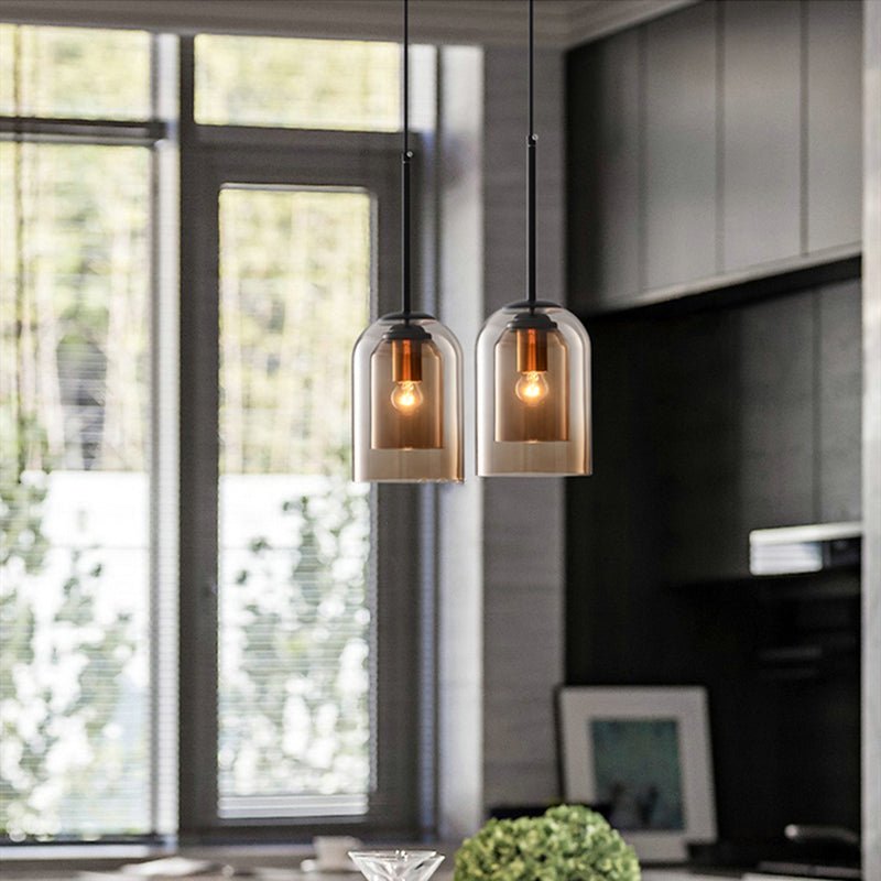 Dobbel Glas Pendellampa – Elegant Belysning för Hemmet
