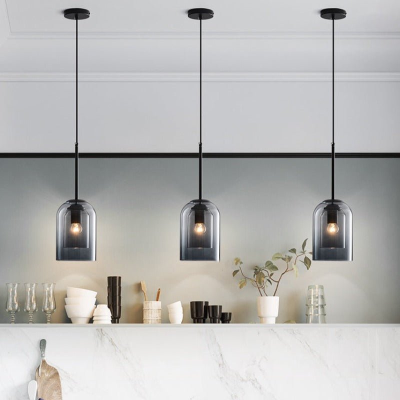 Dobbel Glas Pendellampa – Elegant Belysning för Hemmet