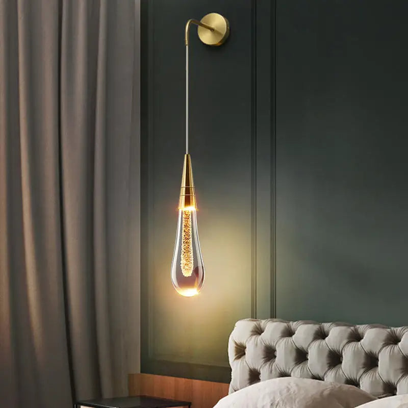 Dråpeformet Vägglampa för Hemmet med Varm Glöd