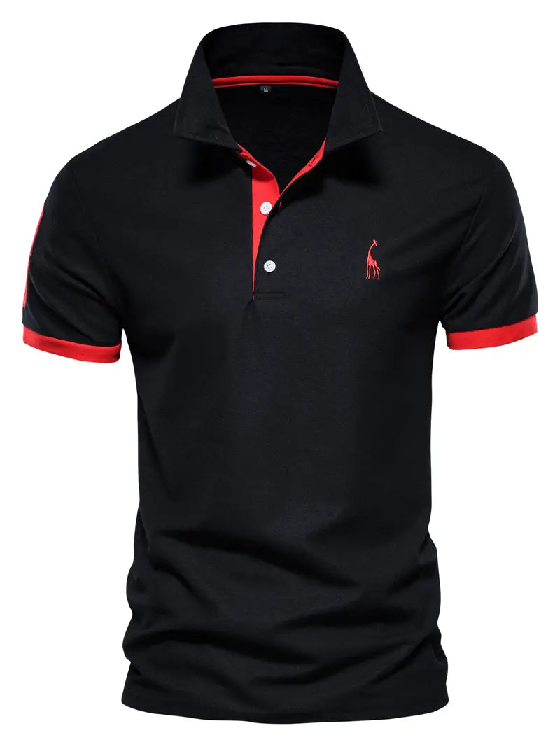 Harrison™ - Slim-fit Brodert Stripet Pikétröja