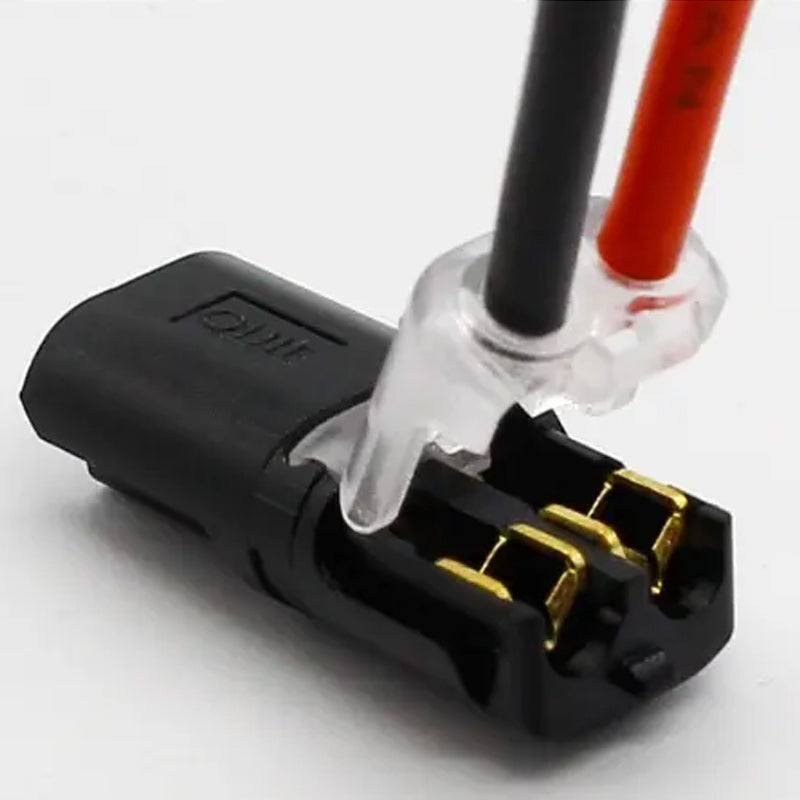 Dobbel-leder plug-in-kontakt - Låsespenne | Elektriske projekt