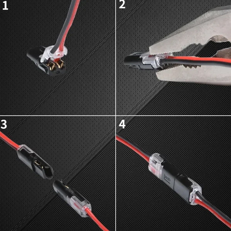 Dobbel-leder plug-in-kontakt - Låsespenne | Elektriske projekt