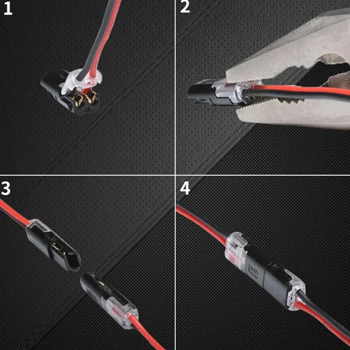 Dobbel-leder plug-in-kontakt - Låsespenne | Elektriske projekt