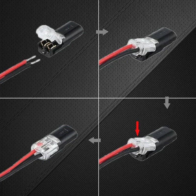 Dobbel-leder plug-in-kontakt - Låsespenne | Elektriske projekt