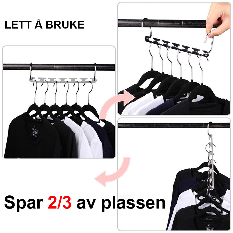 Magiske Kleshengere - Rustfritt Stål | Platsbesparande