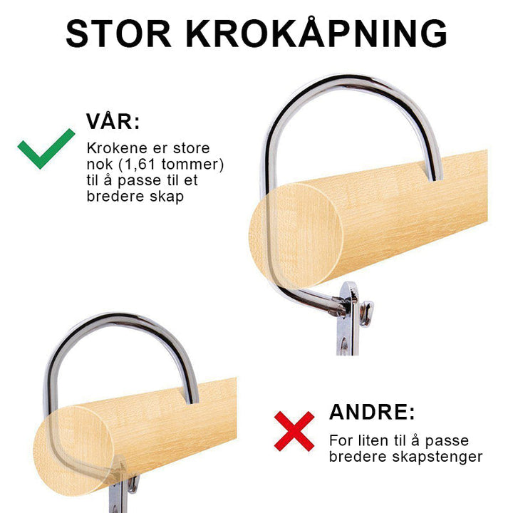 Magiske Kleshengere - Rustfritt Stål | Platsbesparande