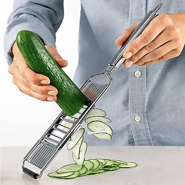 Multifunktionell Grönnsakskutter - Utskiftbare Kniver | Silver