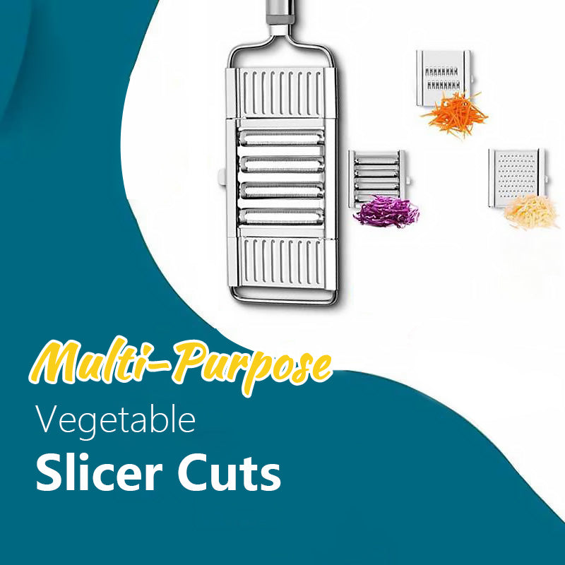 Multifunktionell Grönnsakskutter - Utskiftbare Kniver | Silver