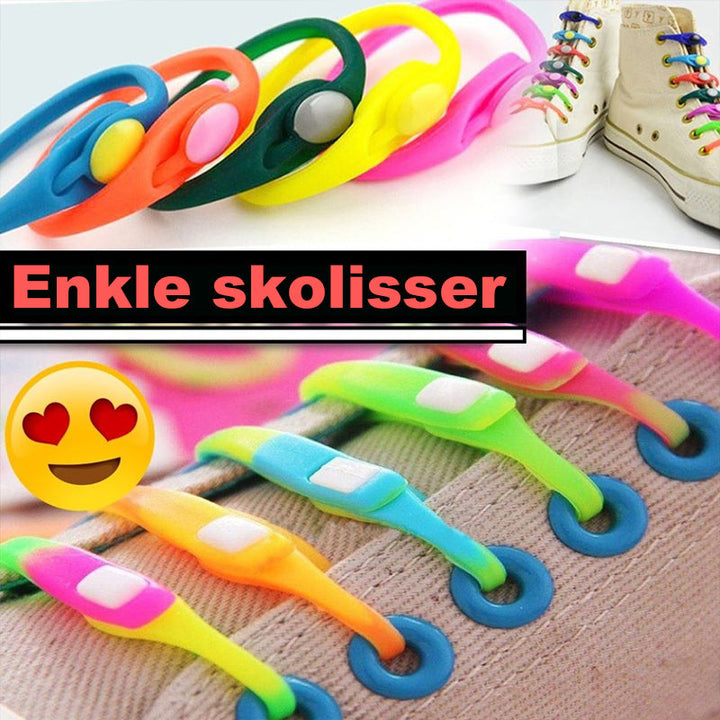 Elastiska Flerfärgade Silikonskolisser – En Storlek Passar Alla