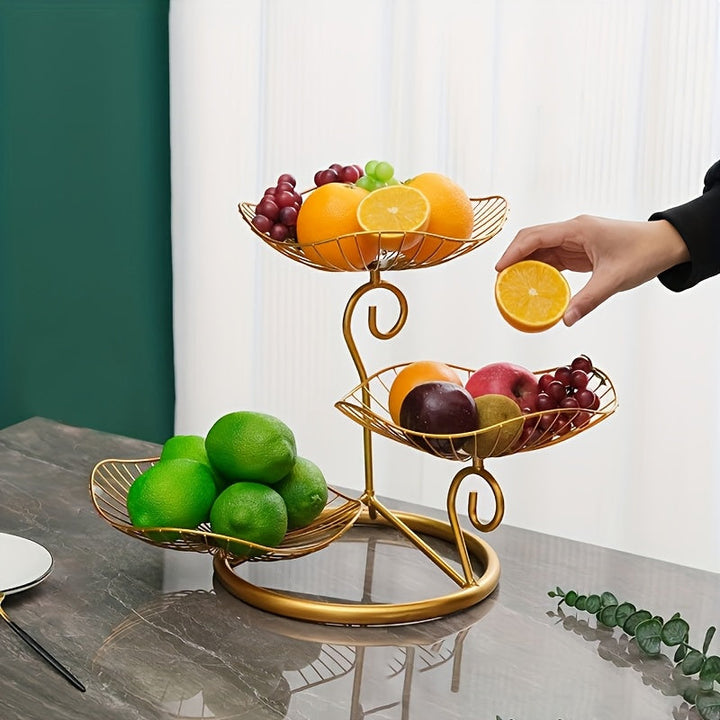Elegant 3-lags Fruktskålstativ för Snacks och Desserter