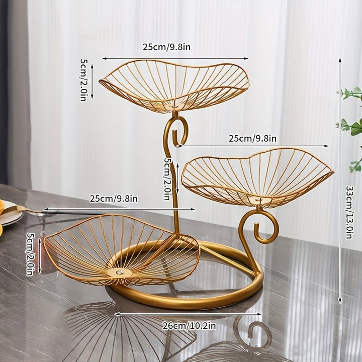 Elegant 3-lags Fruktskålstativ för Snacks och Desserter