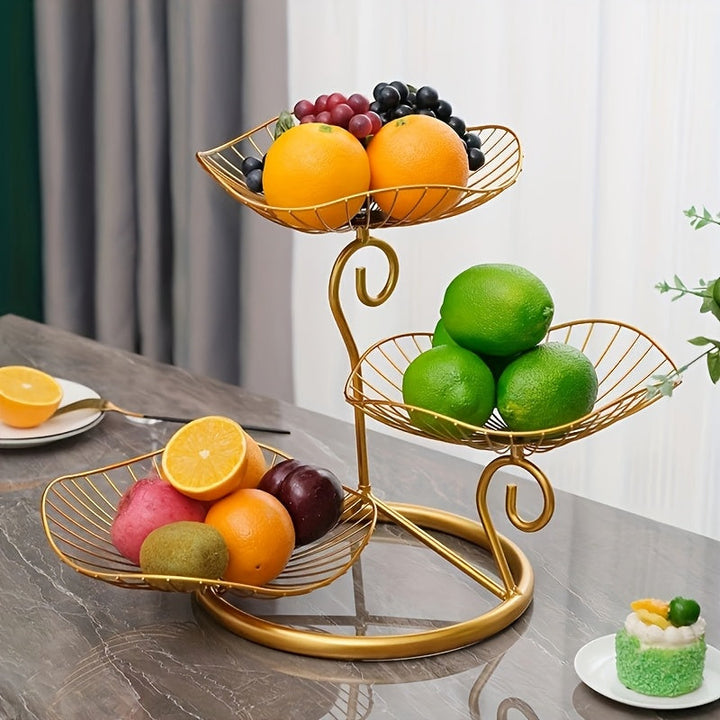 Elegant 3-lags Fruktskålstativ för Snacks och Desserter