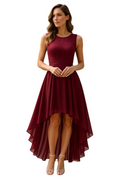 Elegant Asymmetrisk Aftenkjole för Kvinnor