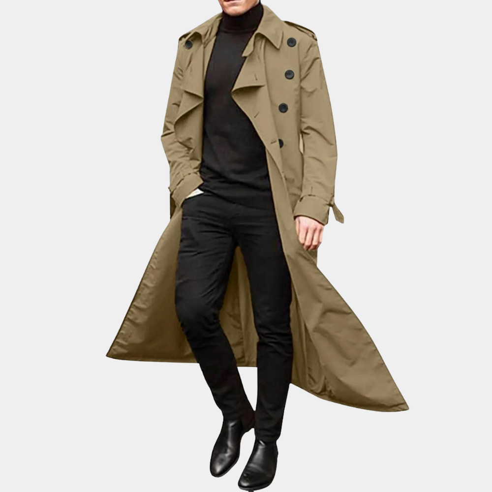 Herr Avslappnad Trenchcoat – Elegant Komfort