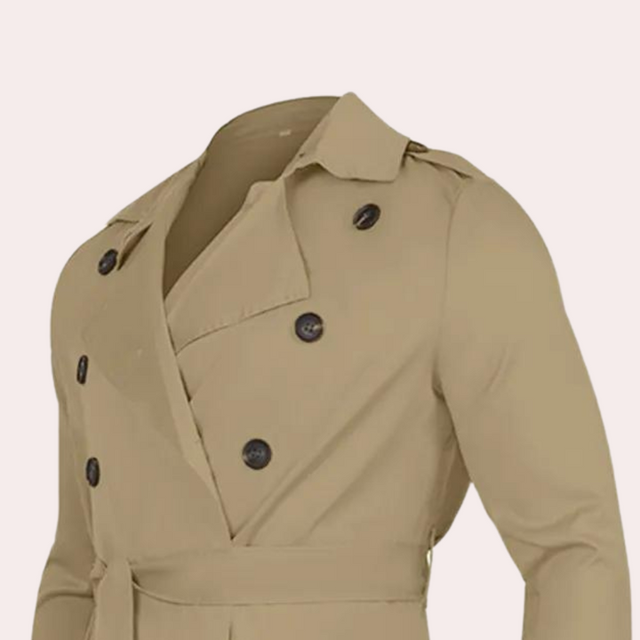 Herr Avslappnad Trenchcoat – Elegant Komfort