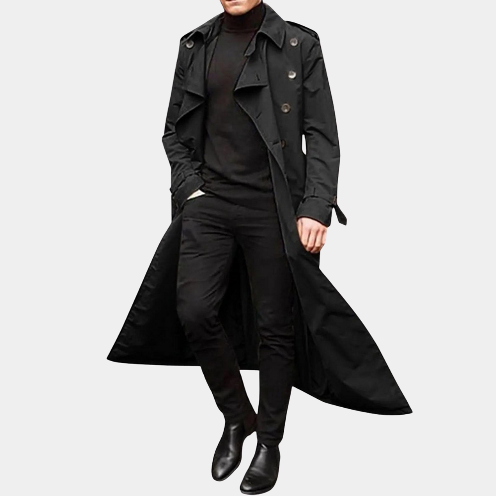 Herr Avslappnad Trenchcoat – Elegant Komfort