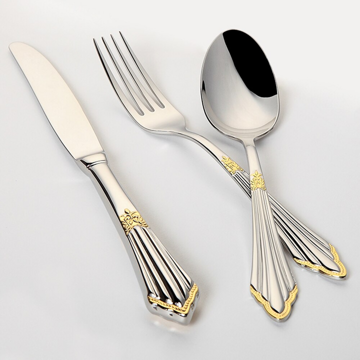 Elegant Bestikksett i Rustfritt Stål för Middag