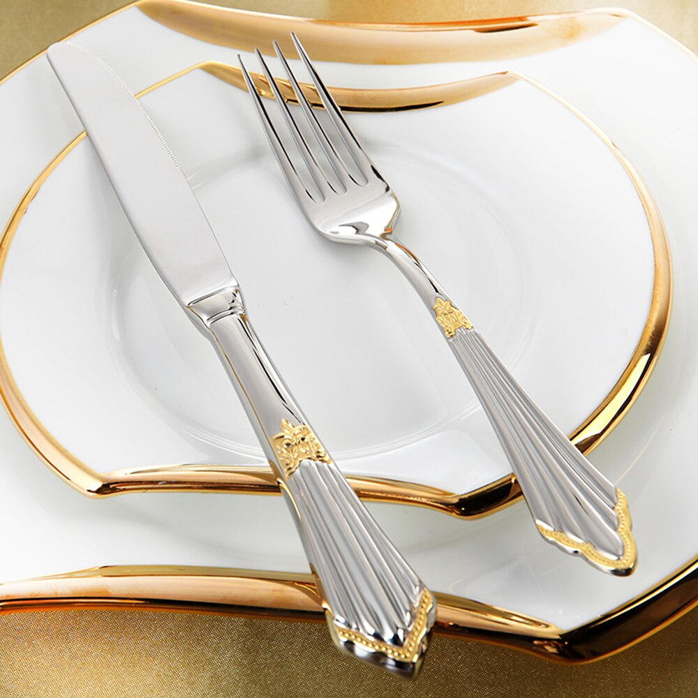 Elegant Bestikksett i Rustfritt Stål för Middag