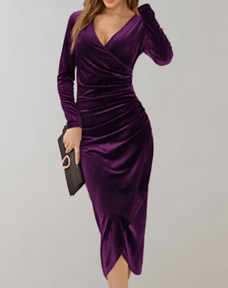 Elegant Bodycon Midiklänning för Dam – Framhäv Din Siluett