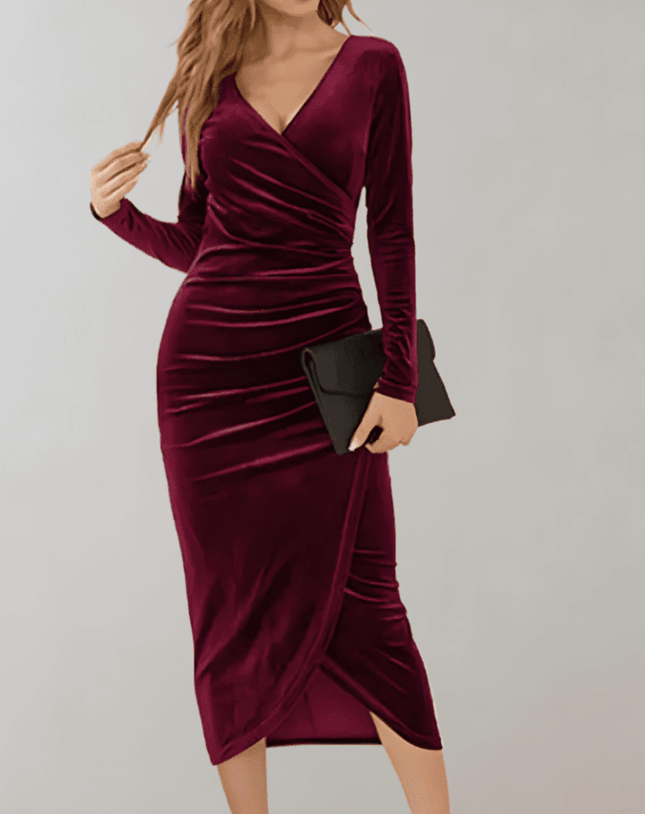 Elegant Bodycon Midiklänning för Dam – Framhäv Din Siluett