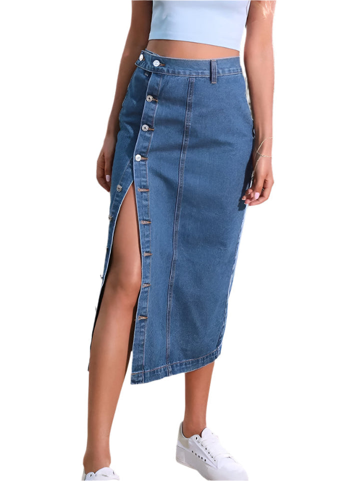 Kvinnor Bodycon Skjört med Hög Midja – Elegant Passform