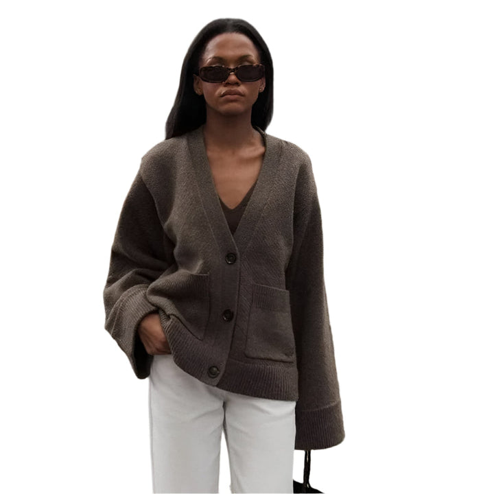 Elegant V-hals Cardigan för Kvinnor