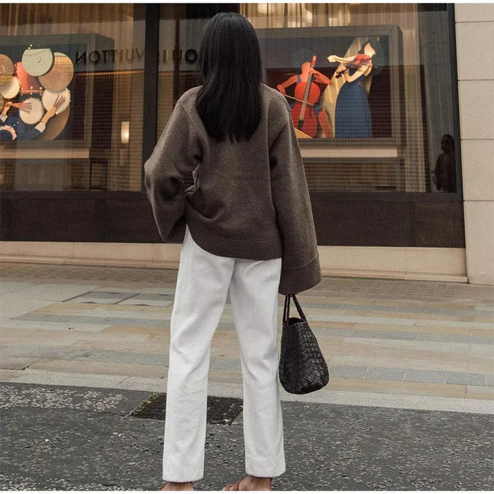 Elegant V-hals Cardigan för Kvinnor