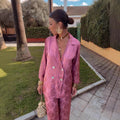 Dam Dress Set - Kavaj och Vida Byxor