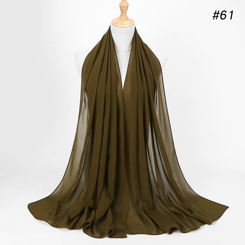 Elegant Chiffon Hijab Pannebånd för Kvinnor