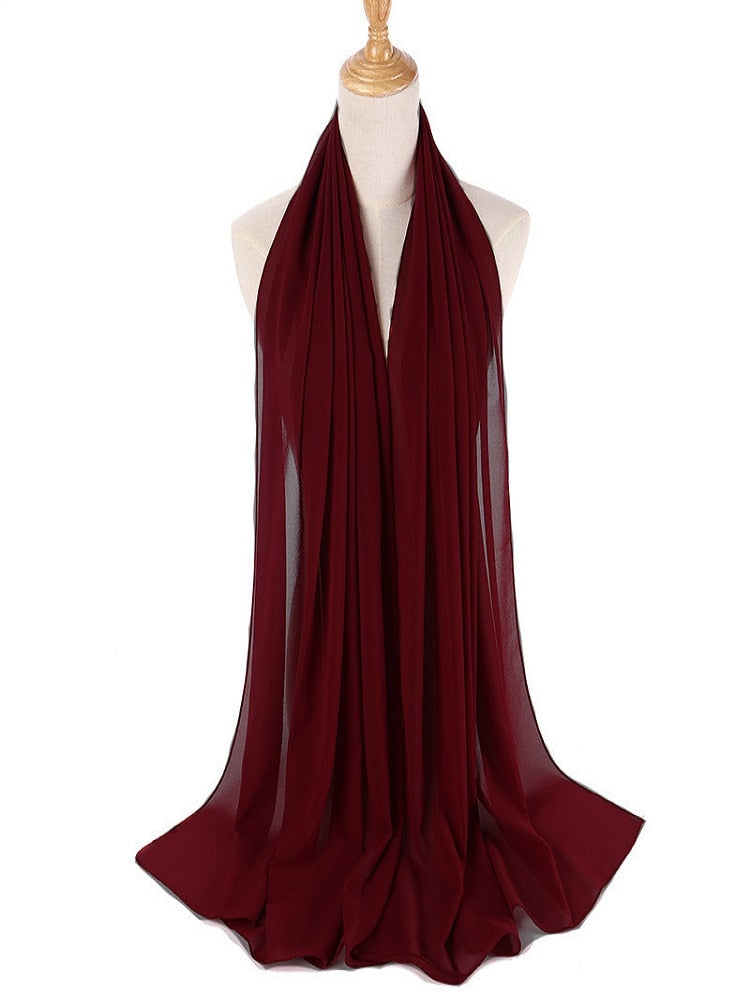 Elegant Chiffon Hijab Pannebånd för Kvinnor