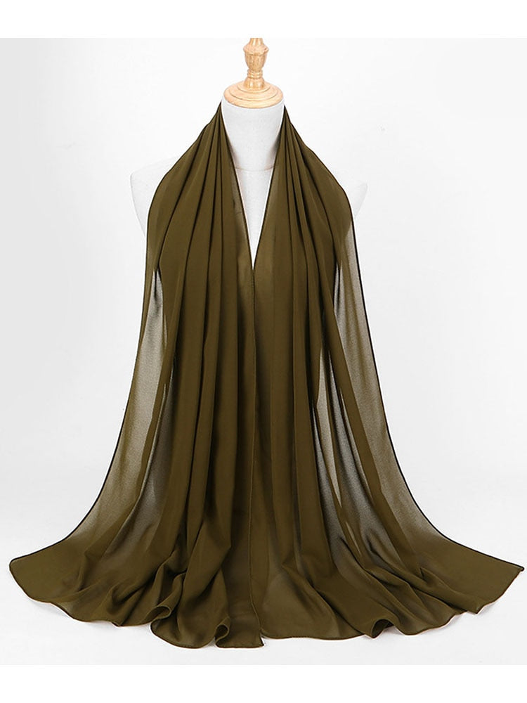 Elegant Chiffon Hijab Pannebånd för Kvinnor