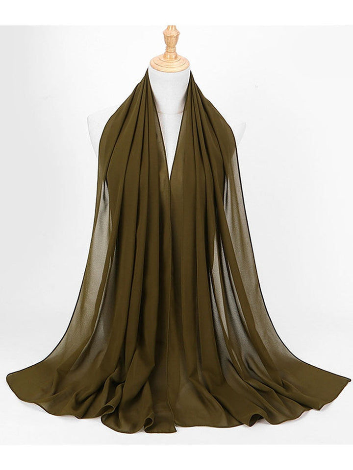Elegant Chiffon Hijab Pannebånd för Kvinnor