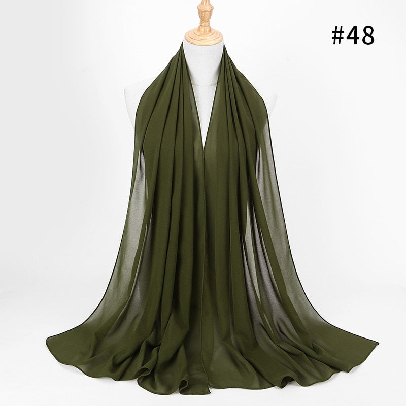 Elegant Chiffon Hijab Pannebånd för Kvinnor