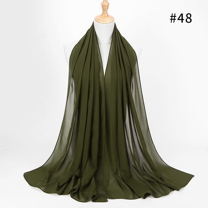 Elegant Chiffon Hijab Pannebånd för Kvinnor