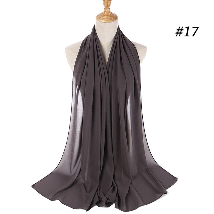 Elegant Chiffon Hijab Pannebånd för Kvinnor