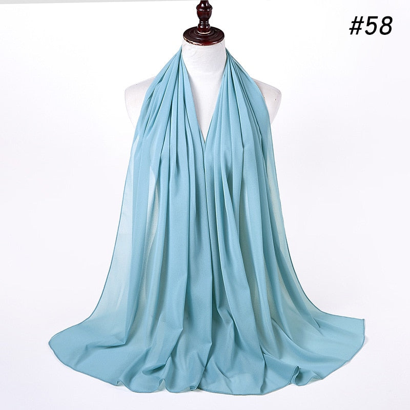 Elegant Chiffon Hijab Pannebånd för Kvinnor