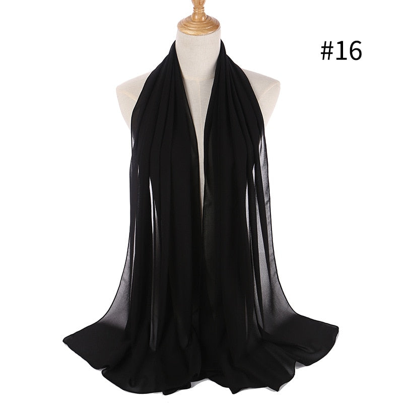 Elegant Chiffon Hijab Pannebånd för Kvinnor