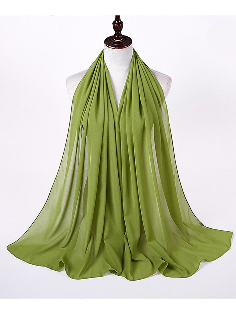 Elegant Chiffon Hijab Pannebånd för Kvinnor