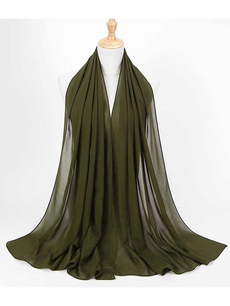 Elegant Chiffon Hijab Pannebånd för Kvinnor