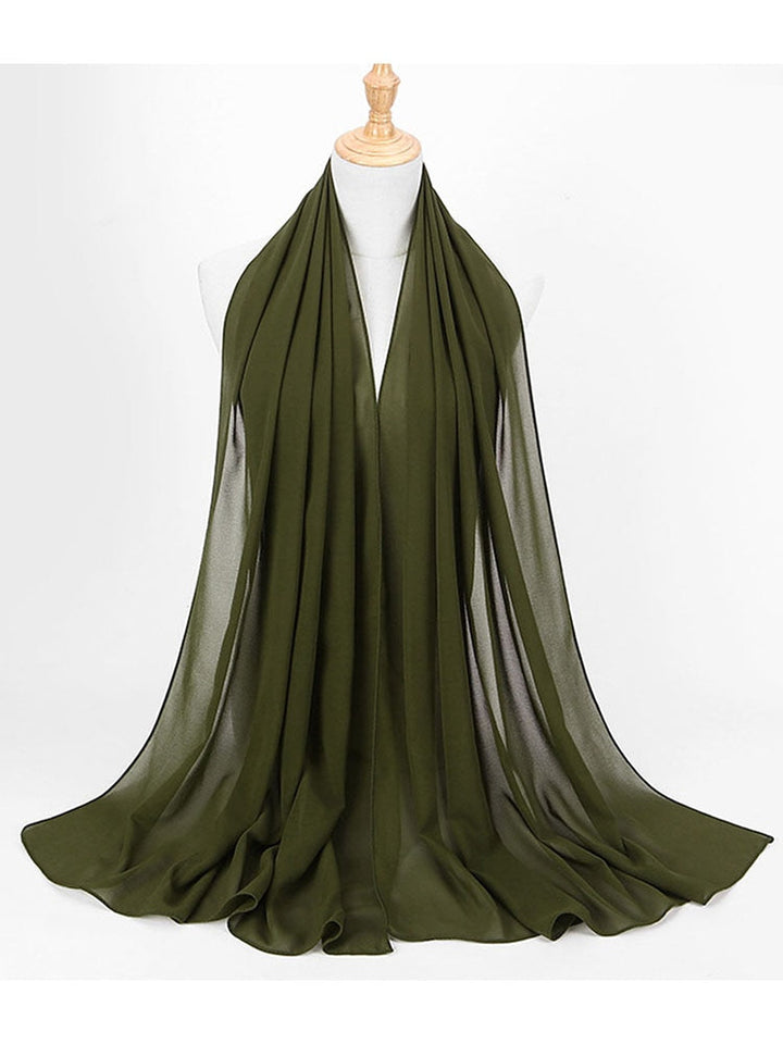 Elegant Chiffon Hijab Pannebånd för Kvinnor
