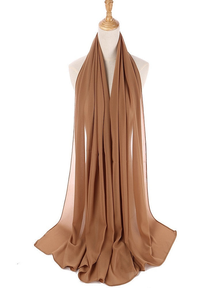 Elegant Chiffon Hijab Pannebånd för Kvinnor