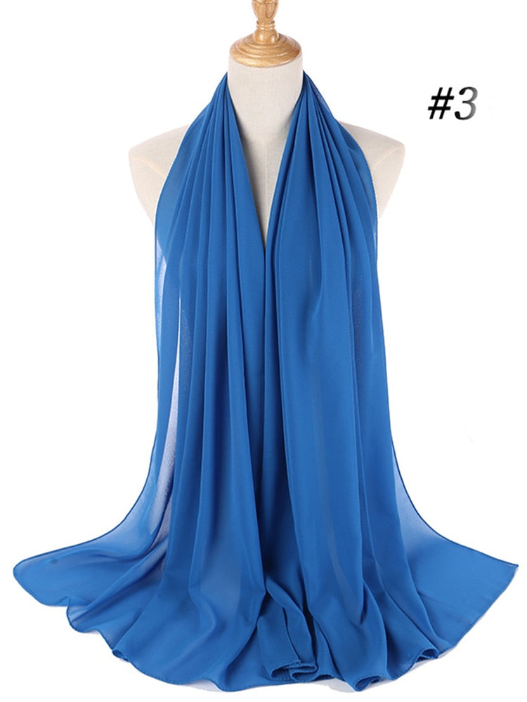 Elegant Chiffon Hijab Pannebånd för Kvinnor