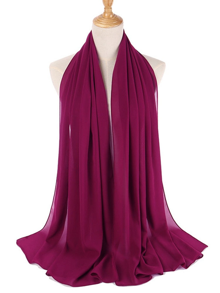 Elegant Chiffon Hijab Pannebånd för Kvinnor