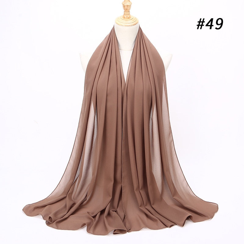 Elegant Chiffon Hijab Pannebånd för Kvinnor